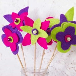 Felt Flower Mixed Bouquet